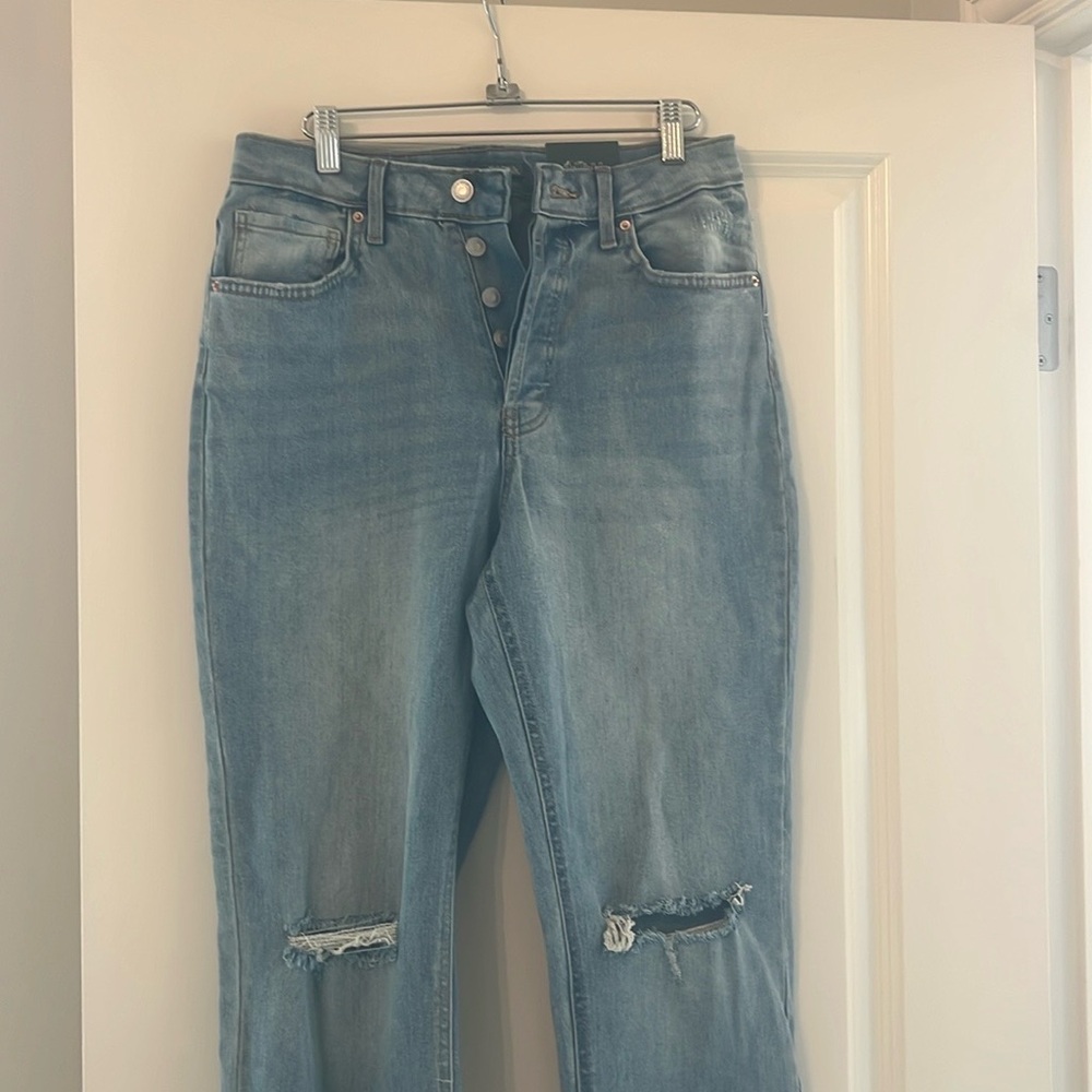 Wild Fable Sky Blue High Rise Ripped Jeans